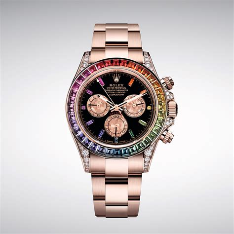 rolex daytona rainbow rose gold 2018|rolex 116595 rainbow price.